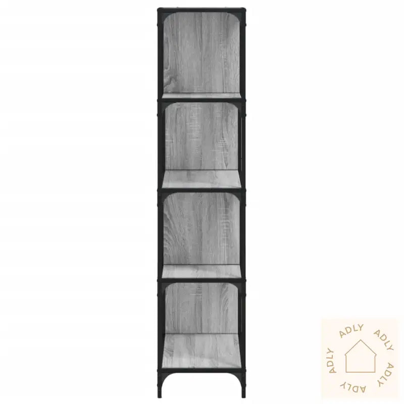 Bokhylle 4 Etasjer Grå Sonoma 139X33,5X149 Cm Konstruert Tre