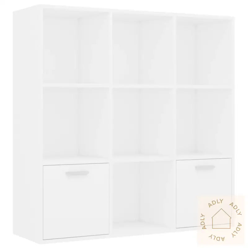 Bokhylle Hvit 98X30X98 Cm Konstruert Tre