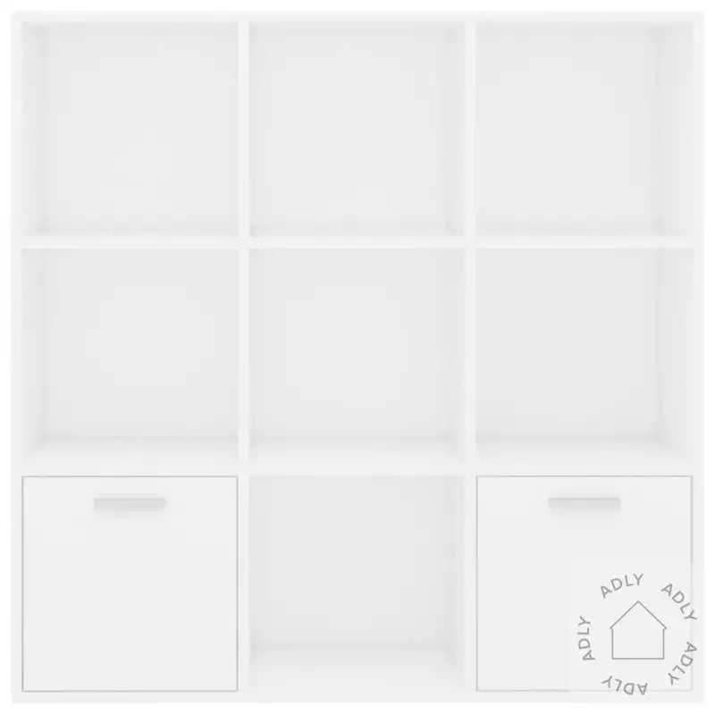 Bokhylle Hvit 98X30X98 Cm Konstruert Tre