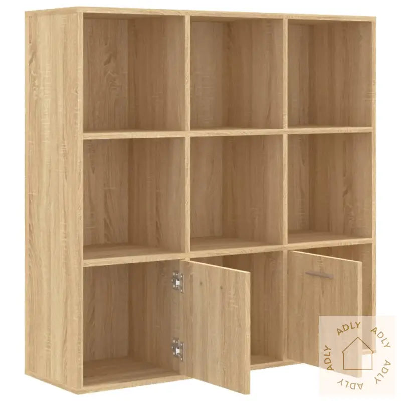 Bokhylle Sonoma Eik 98X30X98 Cm Konstruert Tre