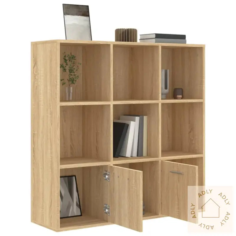 Bokhylle Sonoma Eik 98X30X98 Cm Konstruert Tre