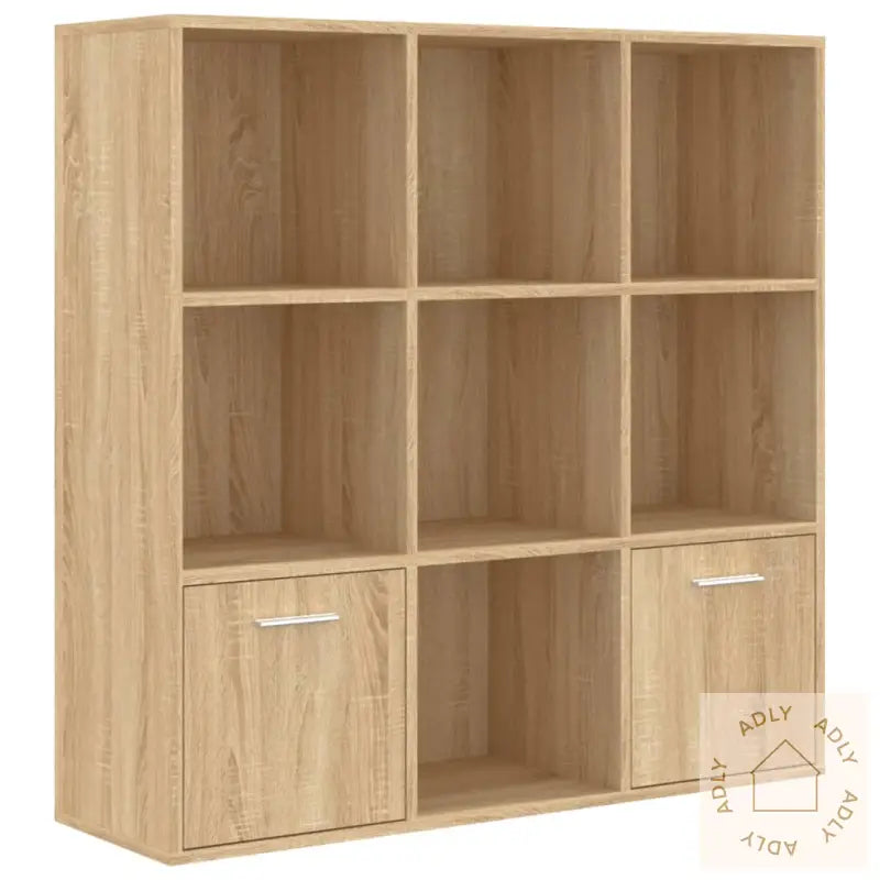 Bokhylle Sonoma Eik 98X30X98 Cm Konstruert Tre