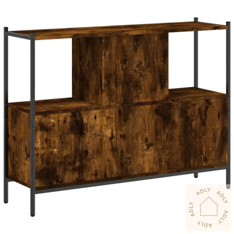 Bokhylle Røkt Eik 102X28X77,5 Cm Konstruert Tre