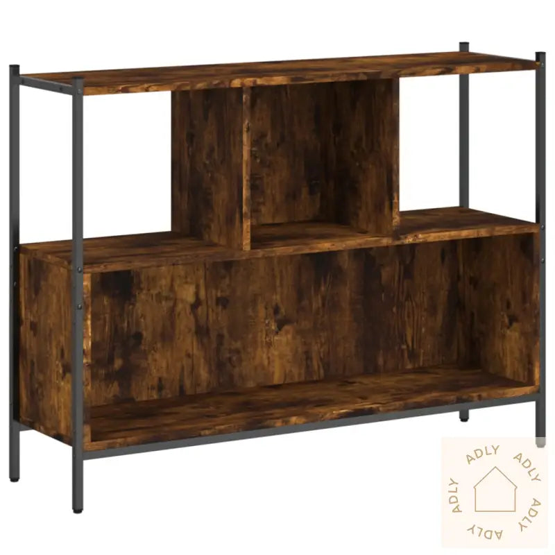 Bokhylle Røkt Eik 102X28X77,5 Cm Konstruert Tre