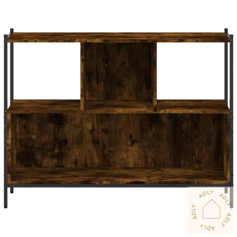 Bokhylle Røkt Eik 102X28X77,5 Cm Konstruert Tre