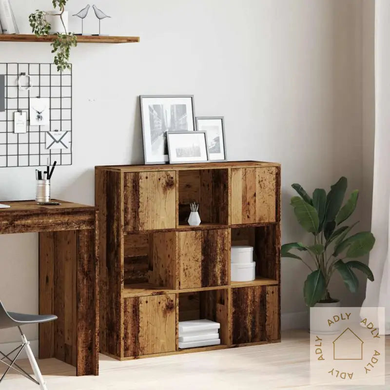 Bokhylle Gammelt Tre 90X28X90 Cm Konstruert Tre