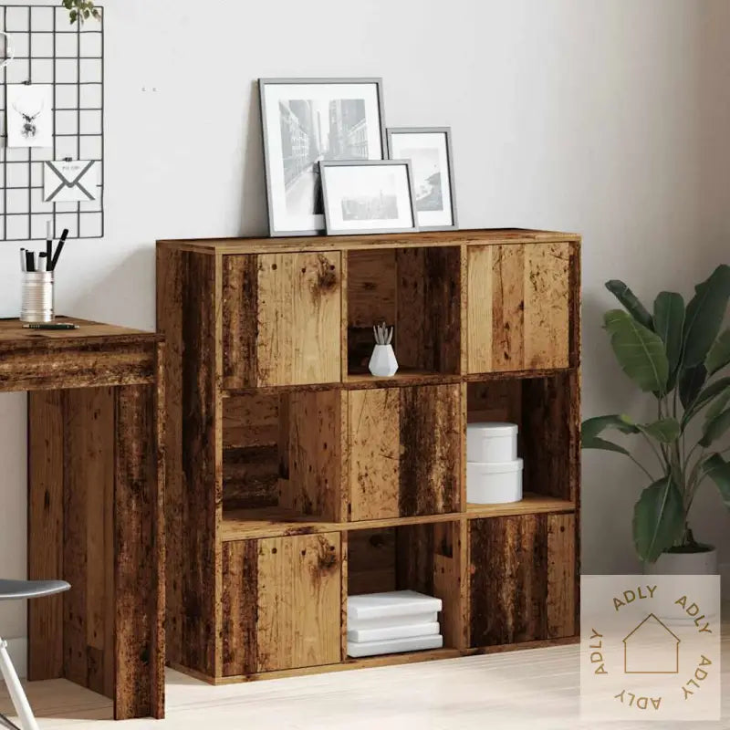 Bokhylle Gammelt Tre 90X28X90 Cm Konstruert Tre