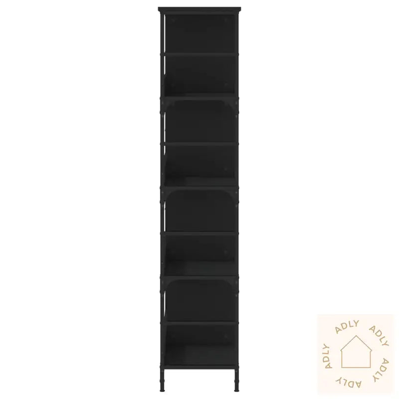 Bokhylle Svart 78,5X33X153 Cm Konstruert Tre