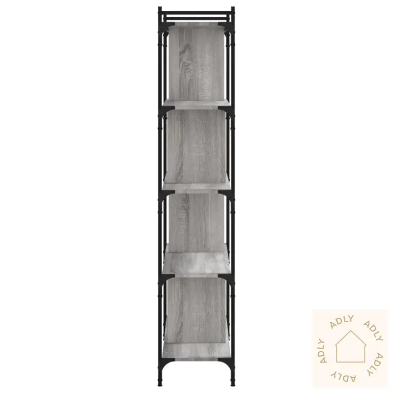 Bokhylle 5 Etasjer Grå Sonoma 76X32X158 Cm Konstruert Tre