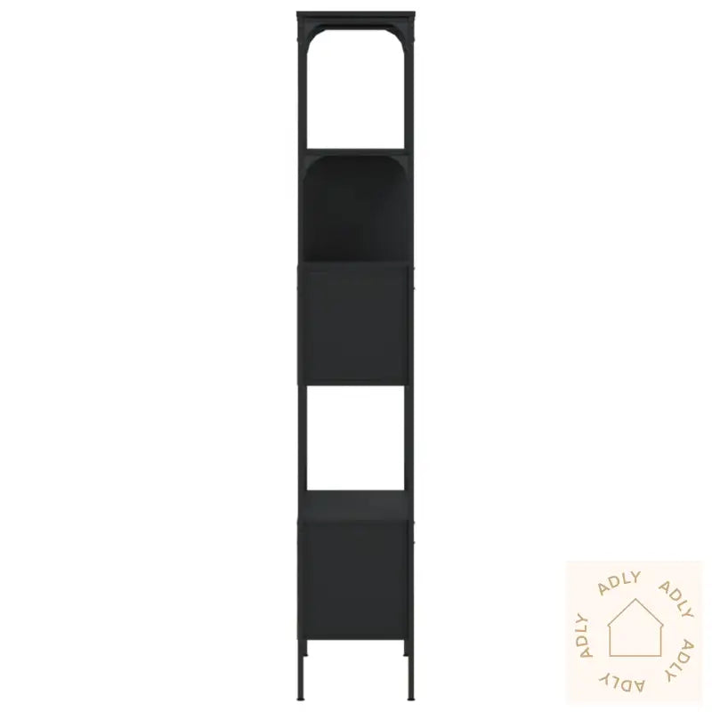 Bokhylle 5 Etasjer Svart 76X33X188,5 Cm Konstruert Tre