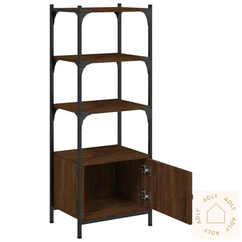 Bokhylle 3 Etasjer Brun Eik 41X30X109,5 Cm Konstruert Tre