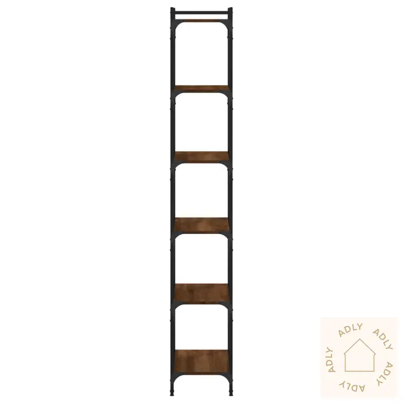 Bokhylle 6 Etasjer Brun Eik 60X30X188 Cm Konstruert Tre