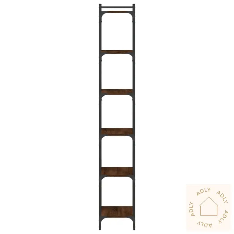 Bokhylle 6 Etasjer Brun Eik 40X30X188 Cm Konstruert Tre