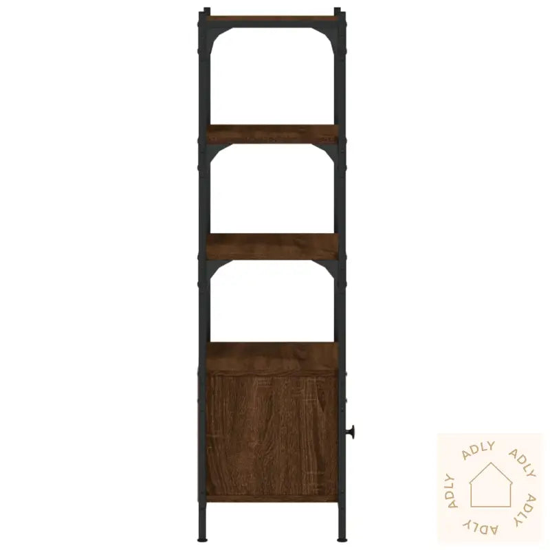 Bokhylle 3 Etasjer Brun Eik 41X30X109,5 Cm Konstruert Tre