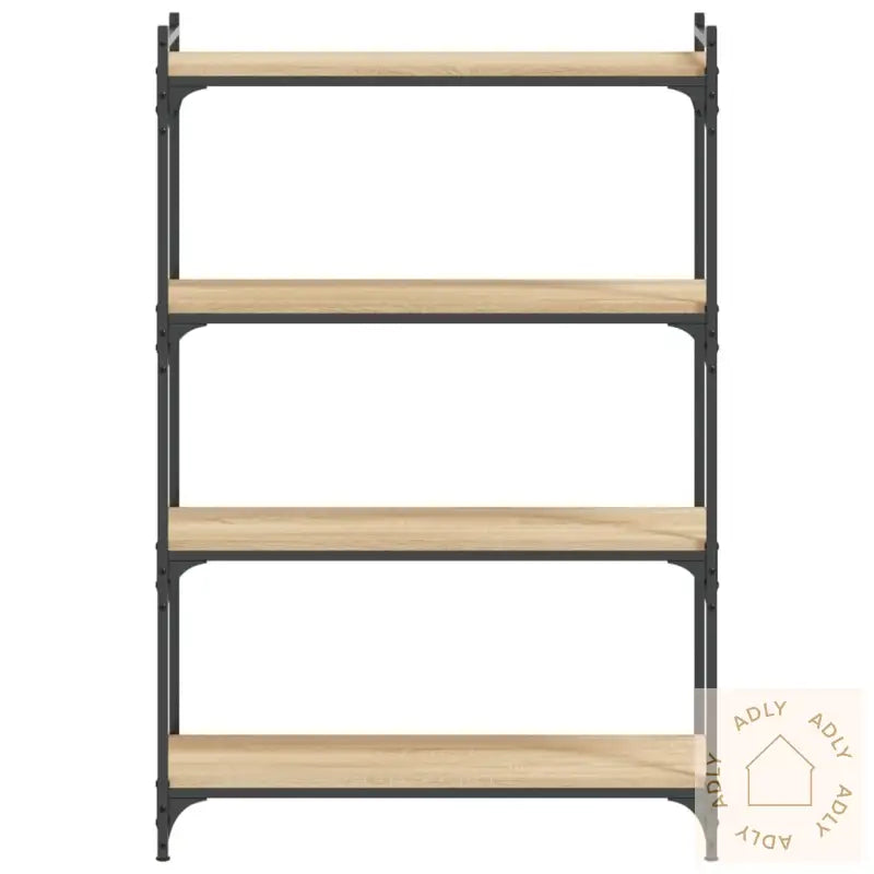 Bokhylle 4 Etasjer Sonoma Eik 80X30X120 Cm Konstruert Tre