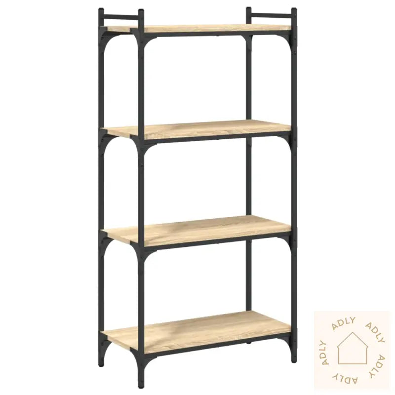 Bokhylle 4 Etasjer Sonoma Eik 60X30X120 Cm Konstruert Tre