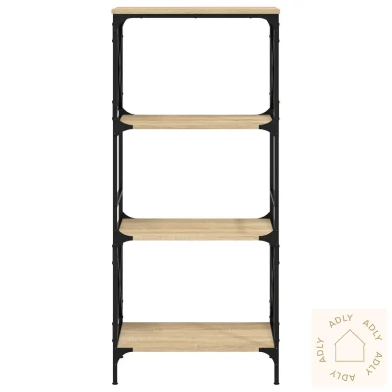 Bokhylle 4 Etasjer Sonoma Eik 59X35X132 Cm Konstruert Tre