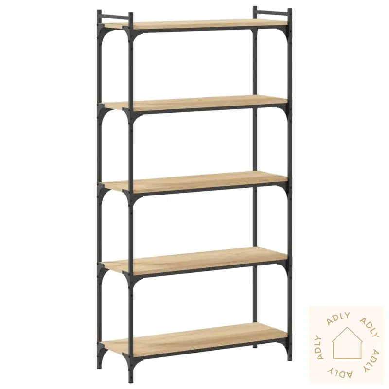 Bokhylle 5 Etasjer Sonoma Eik 80X30X154 Cm Konstruert Tre