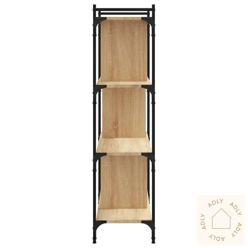 Bokhylle 4 Etasjer Sonoma Eik 76X32X123 Cm Konstruert Tre