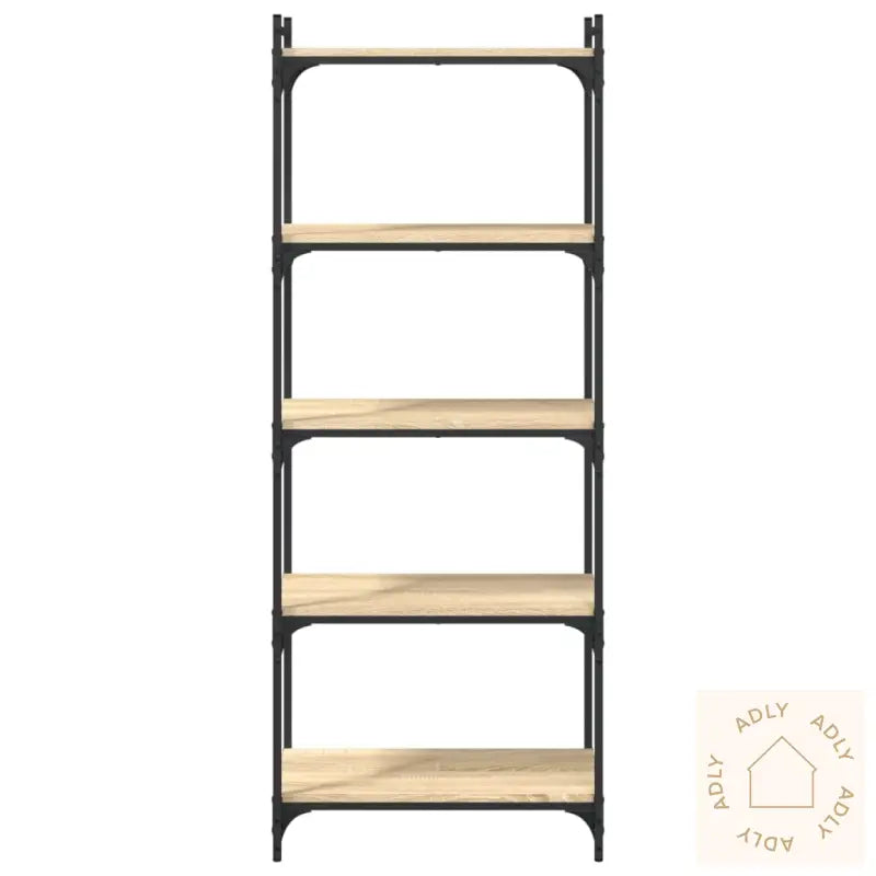 Bokhylle 5 Etasjer Sonoma Eik 60X30X154 Cm Konstruert Tre