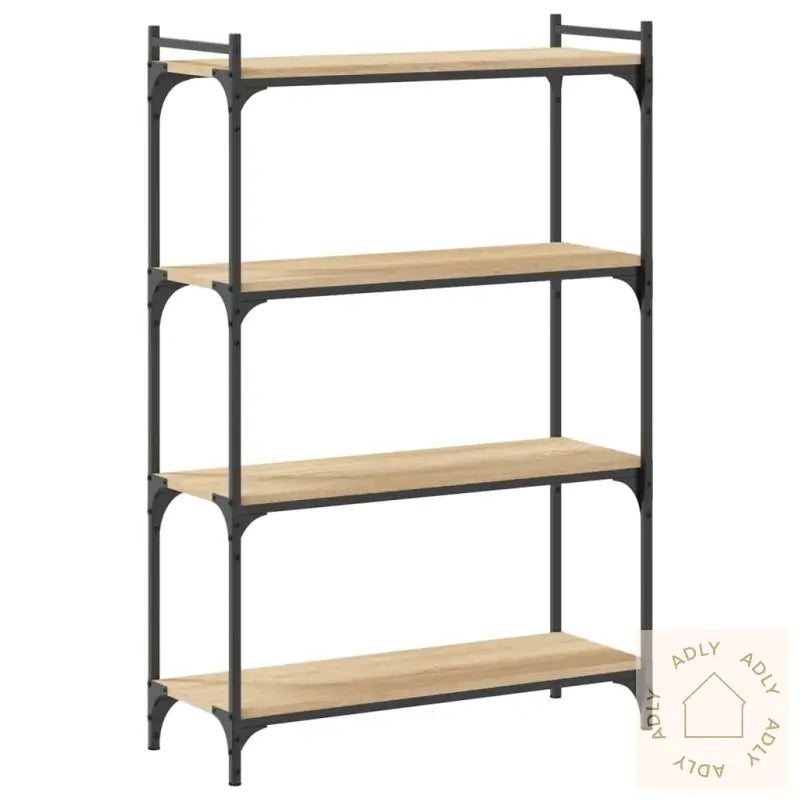 Bokhylle 4 Etasjer Sonoma Eik 80X30X120 Cm Konstruert Tre