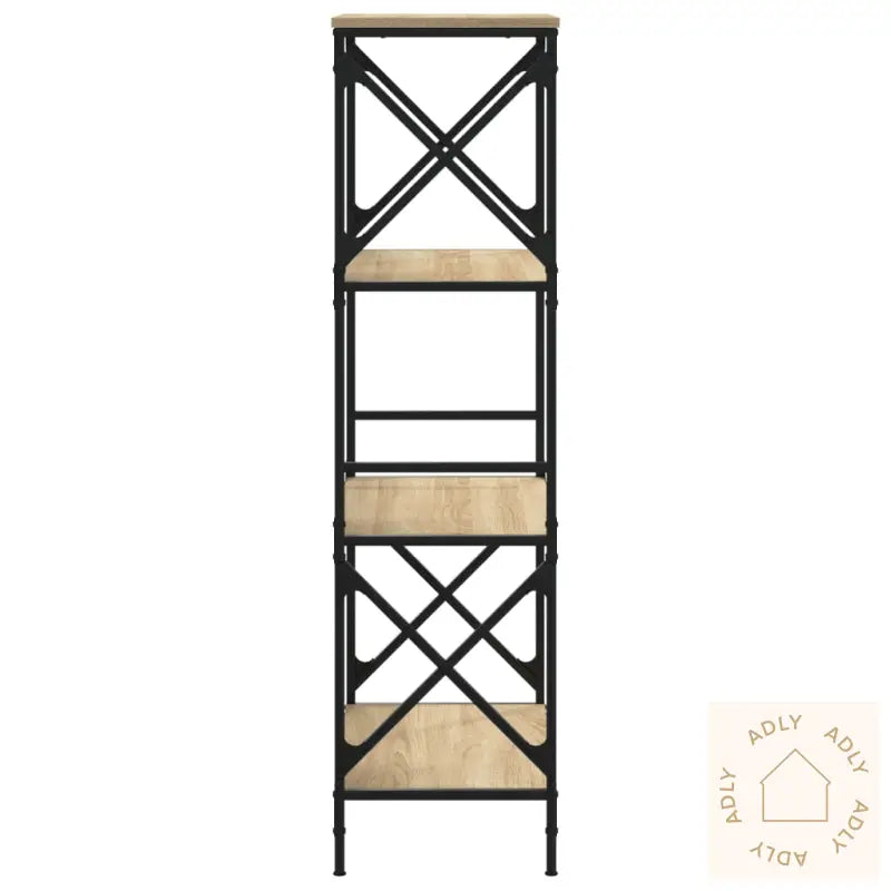 Bokhylle 4 Etasjer Sonoma Eik 59X35X132 Cm Konstruert Tre