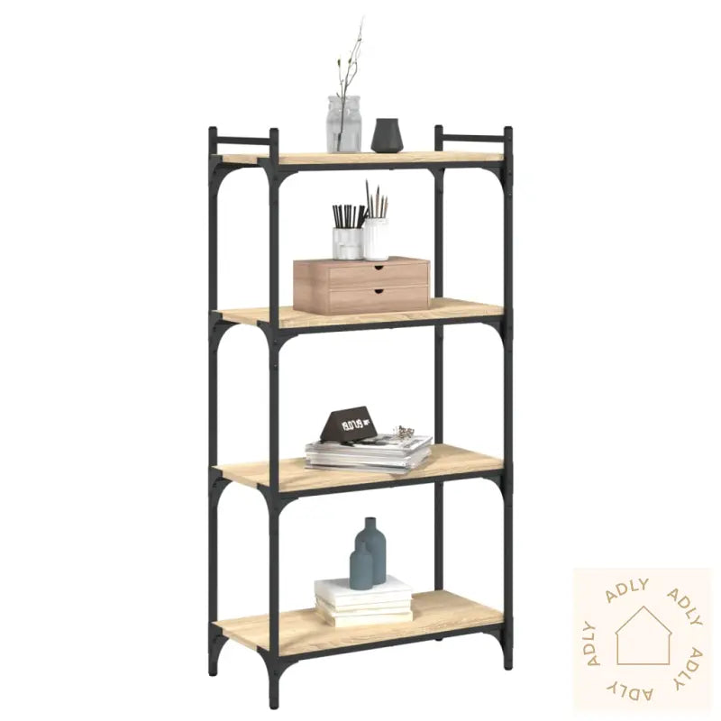 Bokhylle 4 Etasjer Sonoma Eik 60X30X120 Cm Konstruert Tre