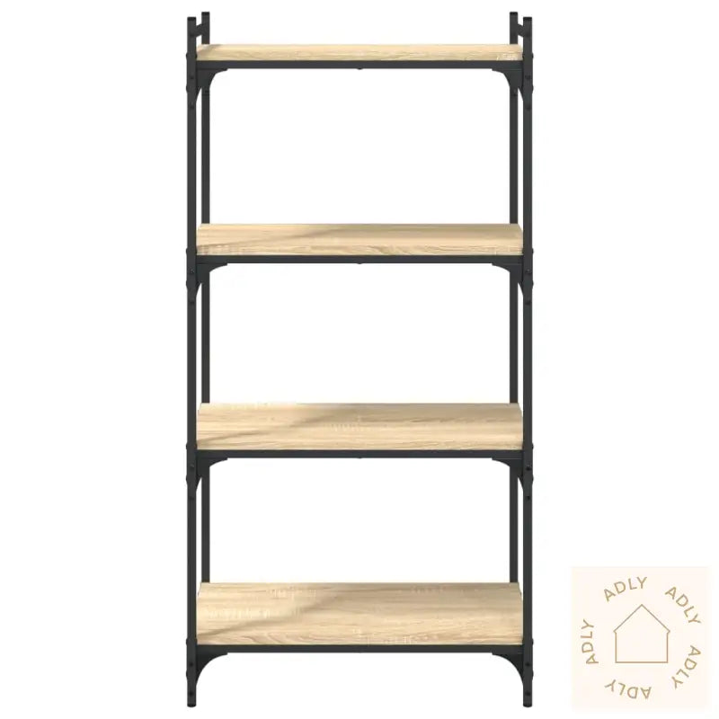 Bokhylle 4 Etasjer Sonoma Eik 60X30X120 Cm Konstruert Tre