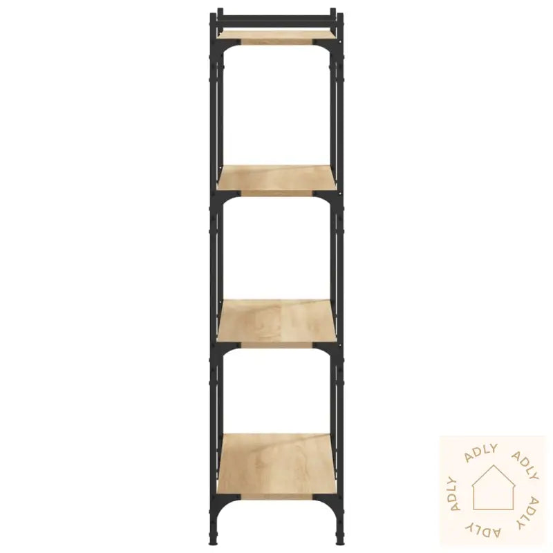 Bokhylle 4 Etasjer Sonoma Eik 80X30X120 Cm Konstruert Tre