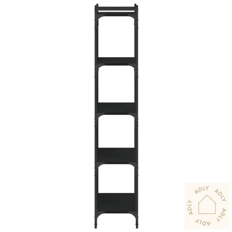 Bokhylle 5 Etasjer Svart 60X30X154 Cm Konstruert Tre