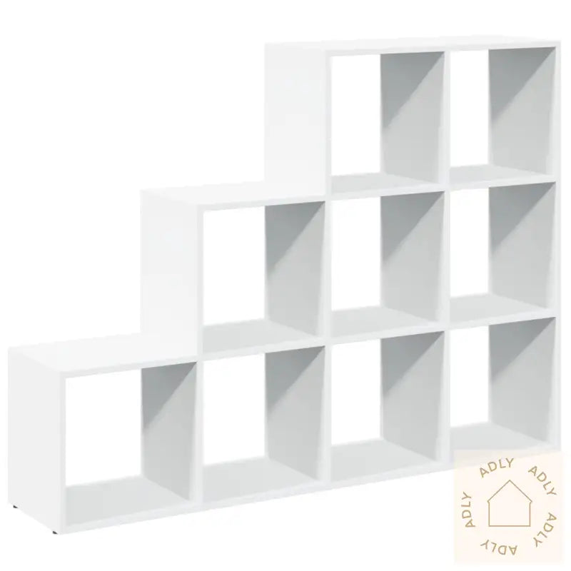 Bokhylle 3 Etasjer Hvit 137,5X29X103,5 Cm Konstruert Tre