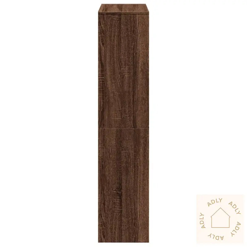 Bokhylle 4 Etasjer Brun Eik 131,5X29X131,5 Cm Konstruert Tre