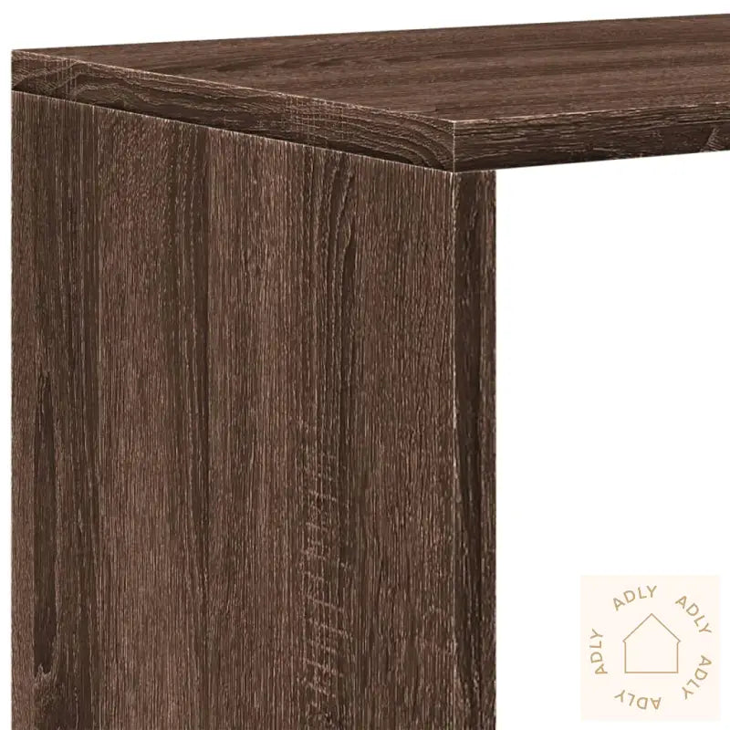 Bokhylle 4 Etasjer Brun Eik 131,5X29X131,5 Cm Konstruert Tre