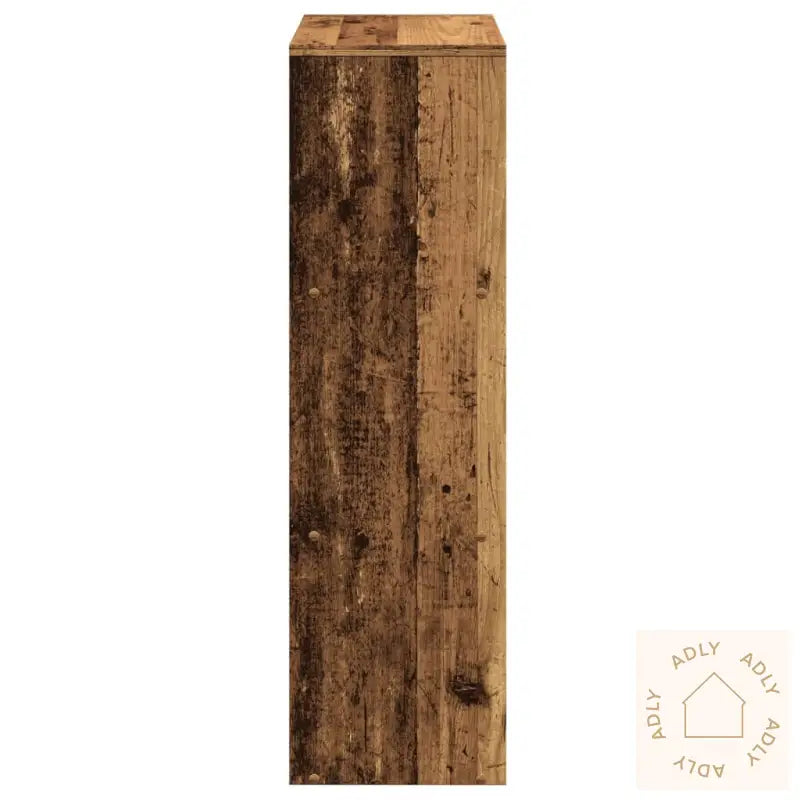 Romdeler Bokhylle 3 Lag Gammelt Eik 99X29X99 Cm Konstruert Tre