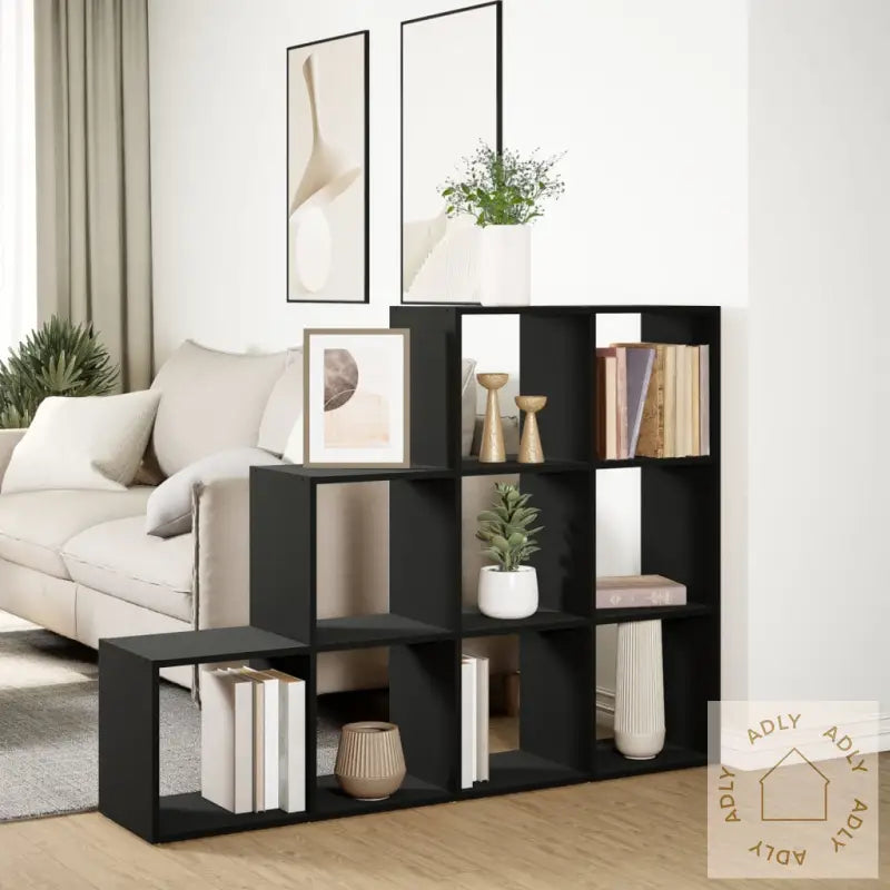 Bokhylle 3 Etasjer Svart 137,5X29X103,5 Cm Konstruert Tre