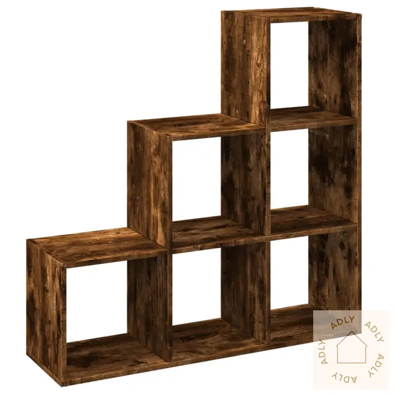 Romdeler Bokhylle 3 Etasjer Svart 99X29X99 Cm Konstruert Tre