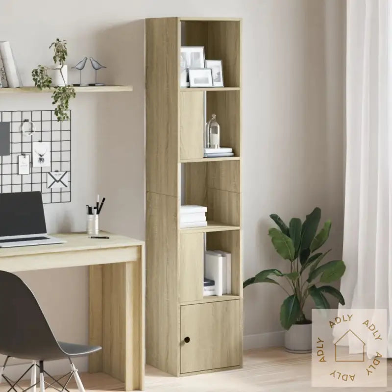 Bokhylle Sonoma Eik 40X36X189 Cm Konstruert Tre