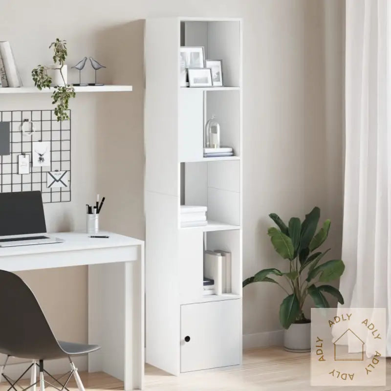 Bokhylle Hvit 40X36X189 Cm Konstruert Tre