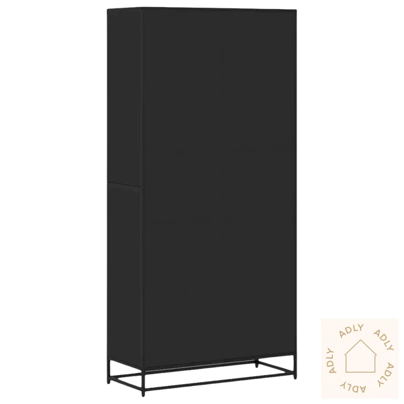 Black storage cabinet med moderne design og praktisk oppbevaring for maksimal lastekapasitet