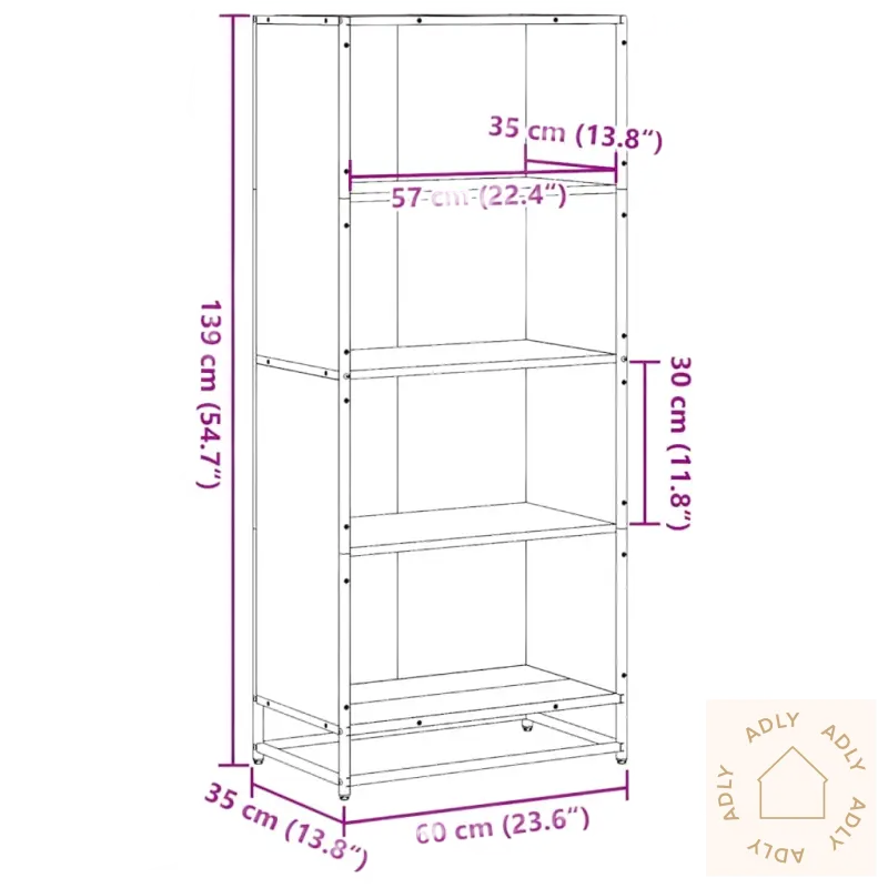 Tall bokhylle med moderne design og maksimal lastekapasitet som passer til dine møbler