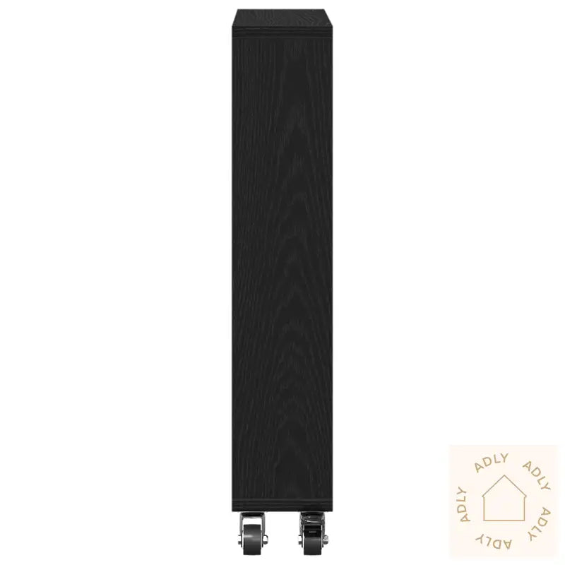 Smal Lagringstrolley Svart Eik 48X13X68 Cm Konstruert Tre