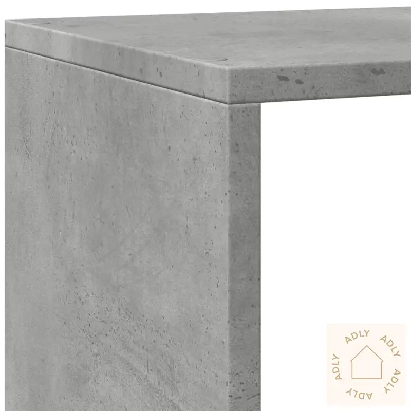 Bokhylle 4 Etasjer Betonggrå 143,5X29X143,5 Cm Konstruert Tre