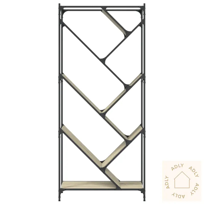 Bokhylle Sonoma Eik 79X30X180 Cm Konstruert Tre Og Metall