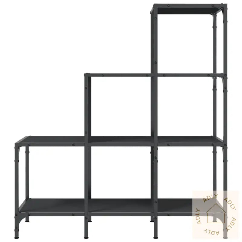 Bokhylle Svart 92X30X102 Cm Konstruert Tre Og Metall