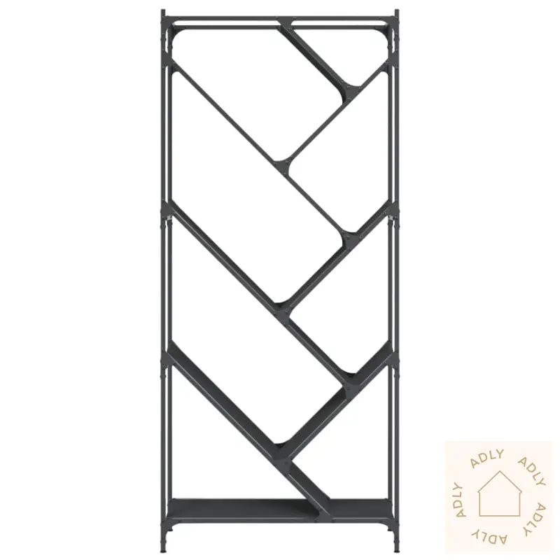 Bokhylle Svart 79X30X180 Cm Konstruert Tre