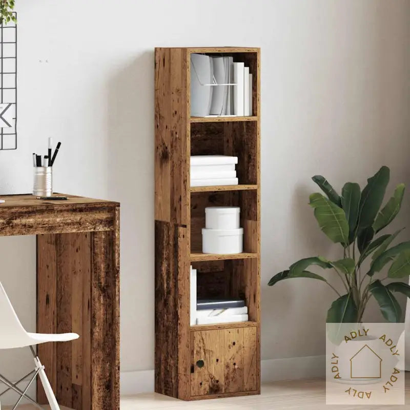 Bokhylle Gammelt Tre 31X24X127 Cm Konstruert Tre