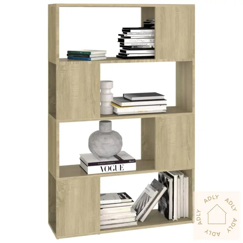 Bokhylle/Romdeler Sonoma Eik 80X24X124,5 Cm Konstruert Tre