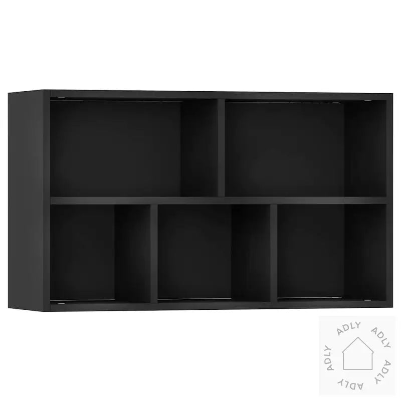 Bokhylle/Skjenk Svart 50X25X80 Cm Konstruert Tre