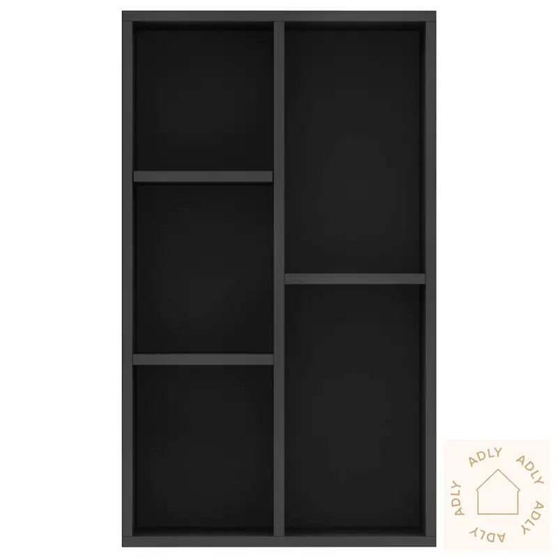 Bokhylle/Skjenk Svart 50X25X80 Cm Konstruert Tre