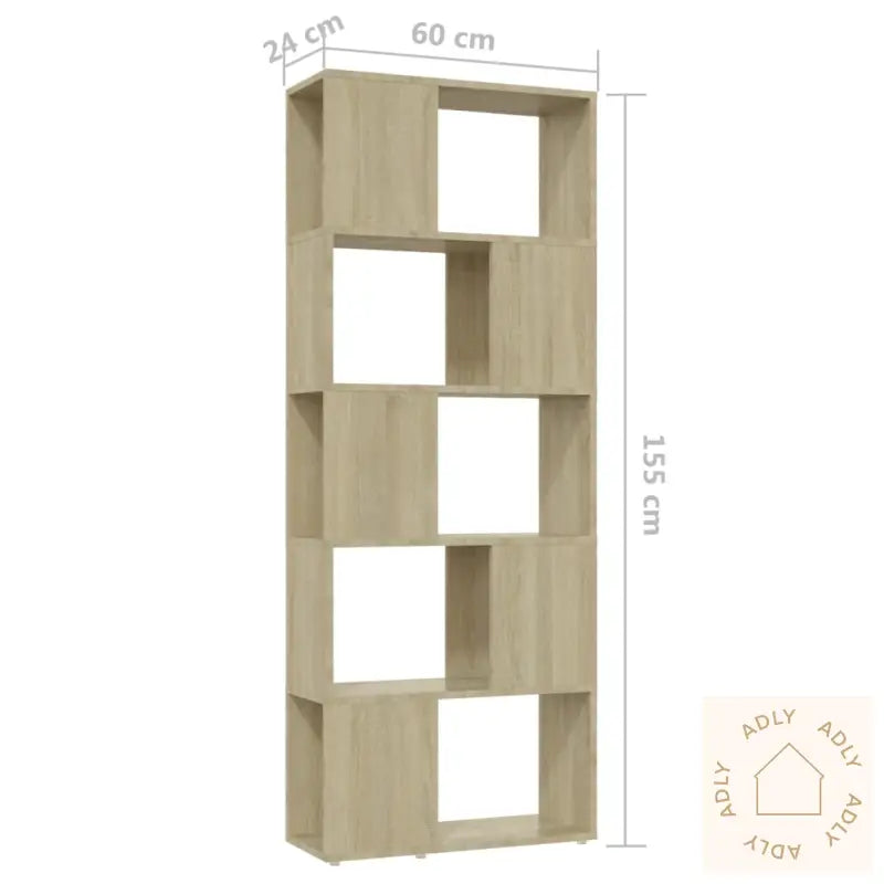 Bokhylle/Romdeler Sonoma Eik 60X24X155 Cm